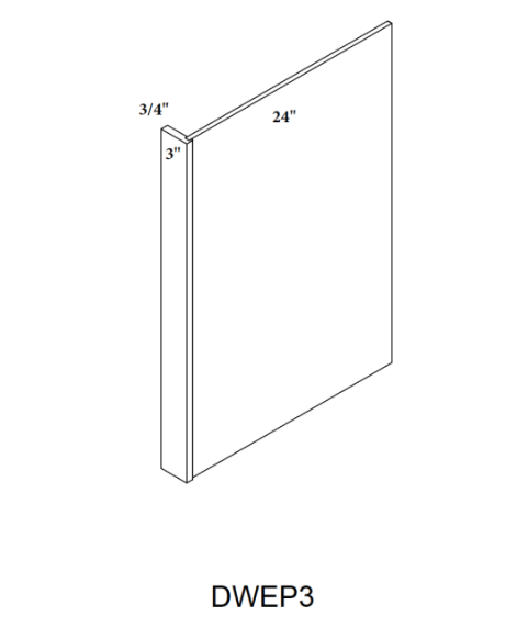Dishwasher End Panel - 3"