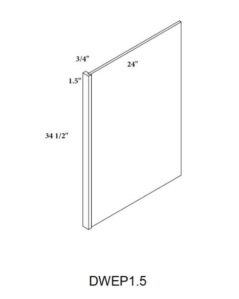 Dishwasher End Panel - 1-5"